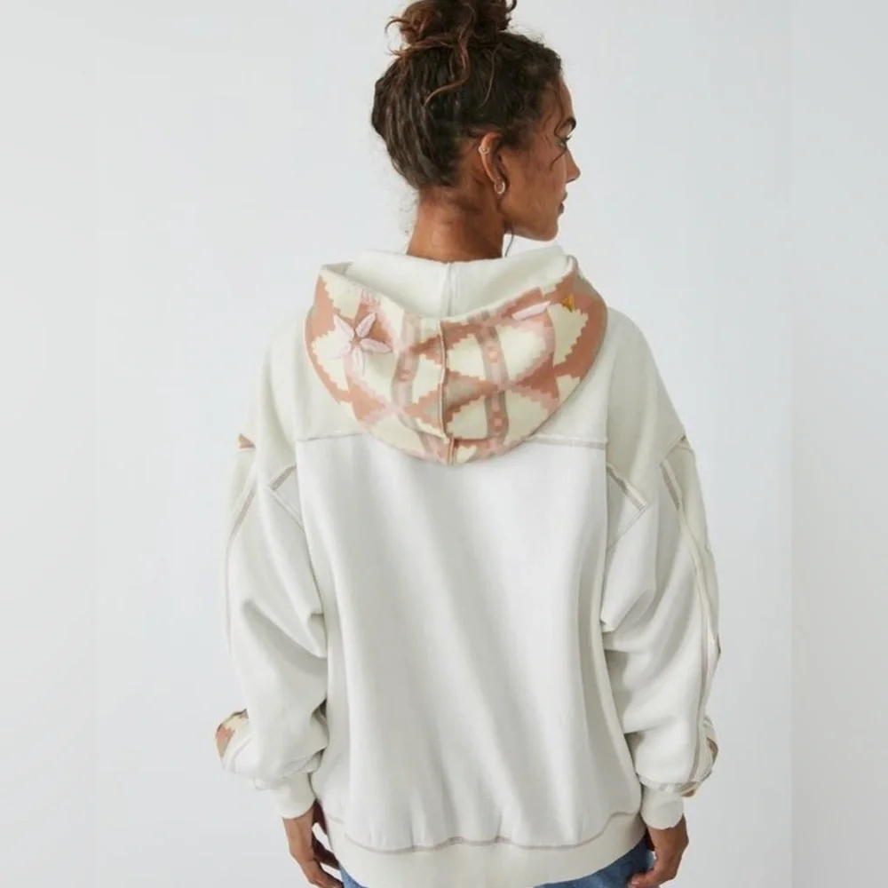 🎉LAST PIECE🎉FREE PEOPLE Nordic It's A Vibe Hoodie - Picture 2 of 13